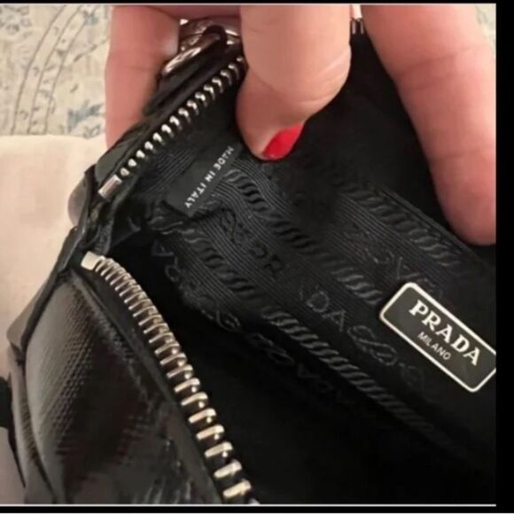 *PRADA* Bijoux Crystal Studded *Mini* Saffiano Patent Crossbody - Picture 7 of 12